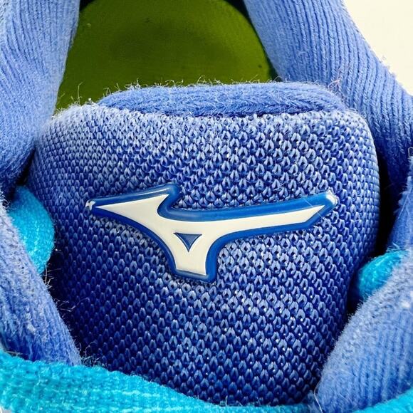 Mizuno Wave Inspire 14 Running Shoes Sneakers Blue Yellow Women 10 - Picture 14 of 16